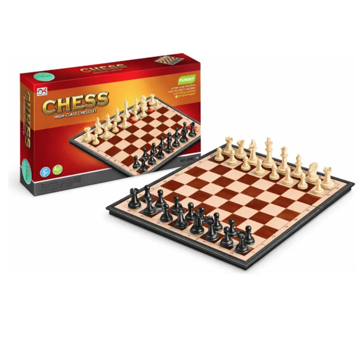 GENERICO - Juego Ajedrez Magnético Plegable Tablero + Piezas