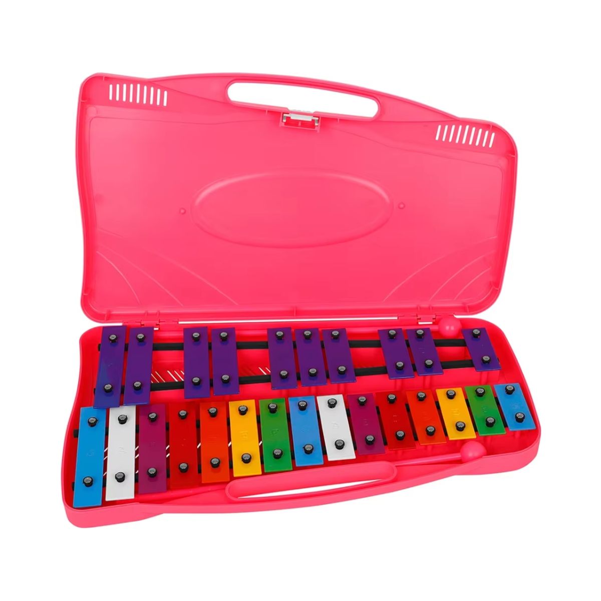 GENERICO - METALOFONO CROMATICO 25 NOTAS MUSICALES ROSADO