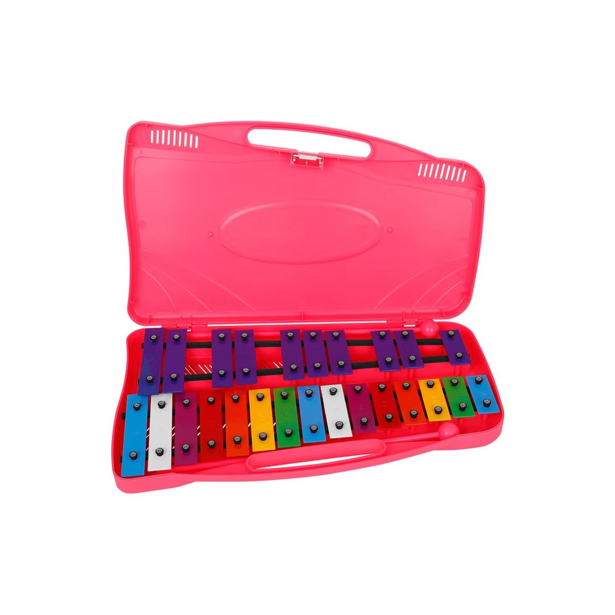 GENERICO - METALOFONO CROMATICO 25 NOTAS MUSICALES ROSADO