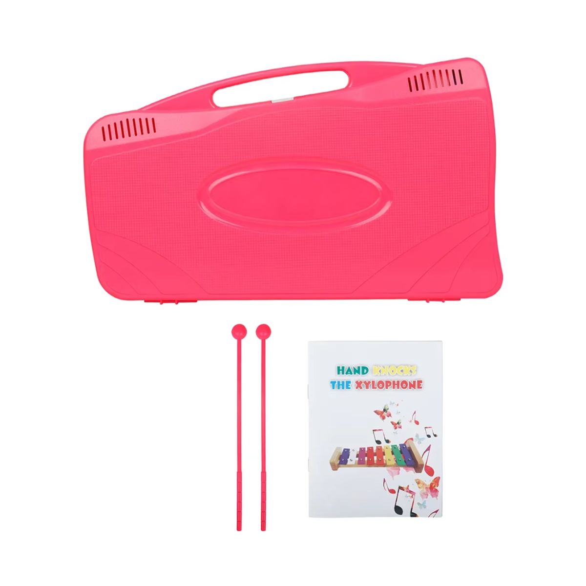 GENERICO - METALOFONO CROMATICO 25 NOTAS MUSICALES ROSADO