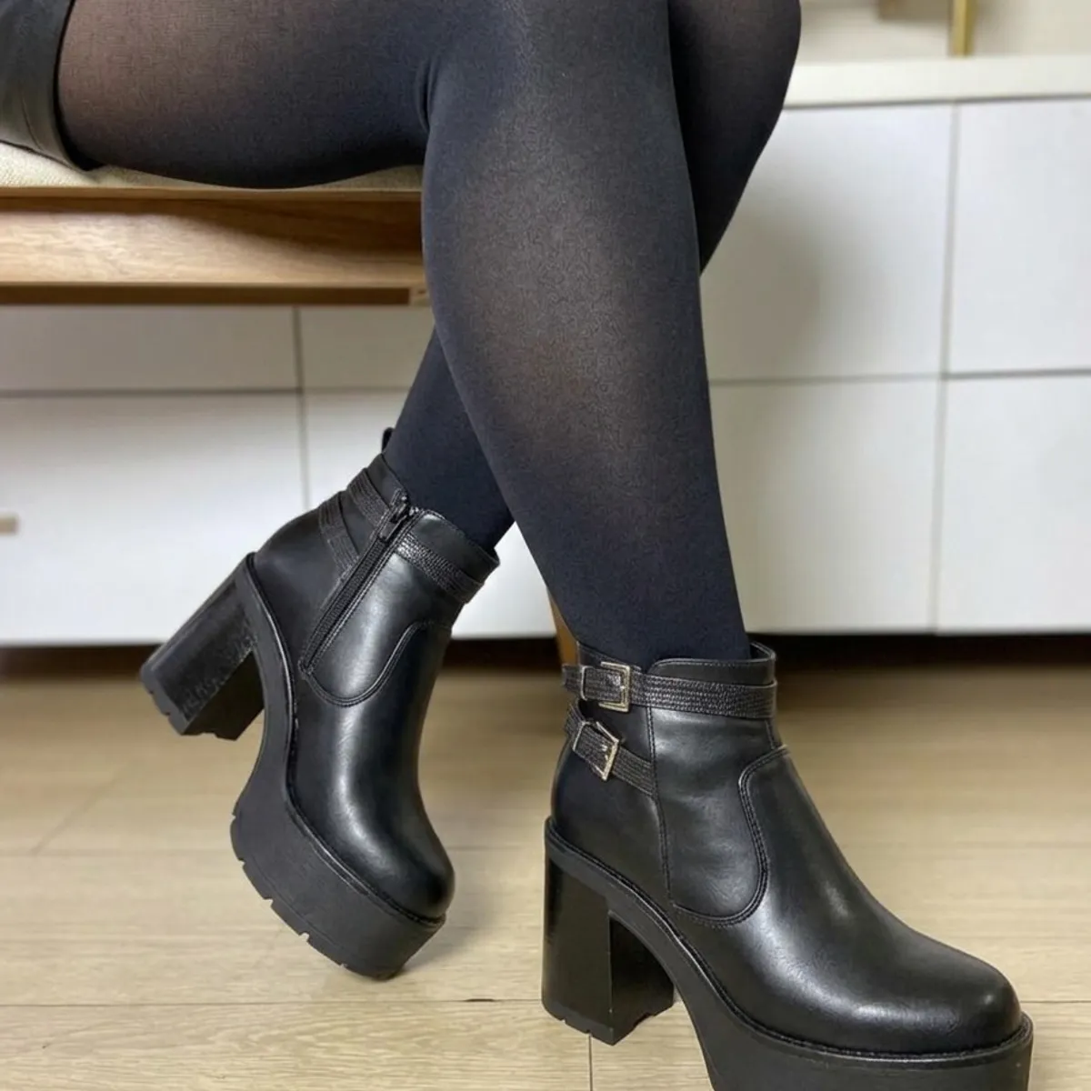 SNOOPY - Botin Mujer  Taco Alto  con Plataforma  M599