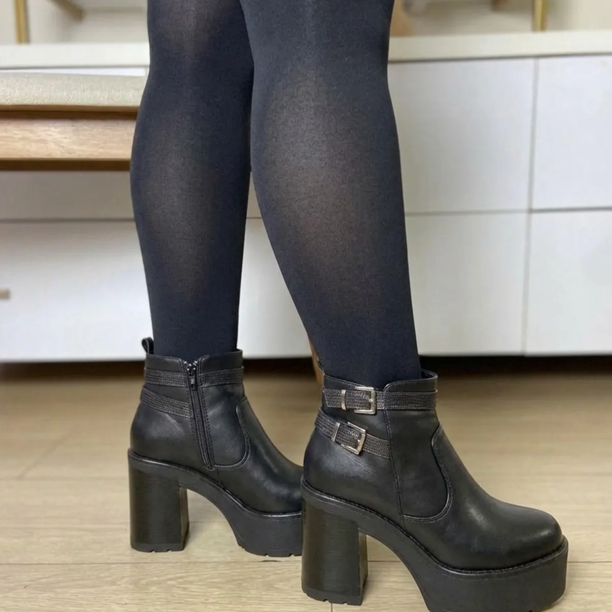 SNOOPY - Botin Mujer  Taco Alto  con Plataforma  M599