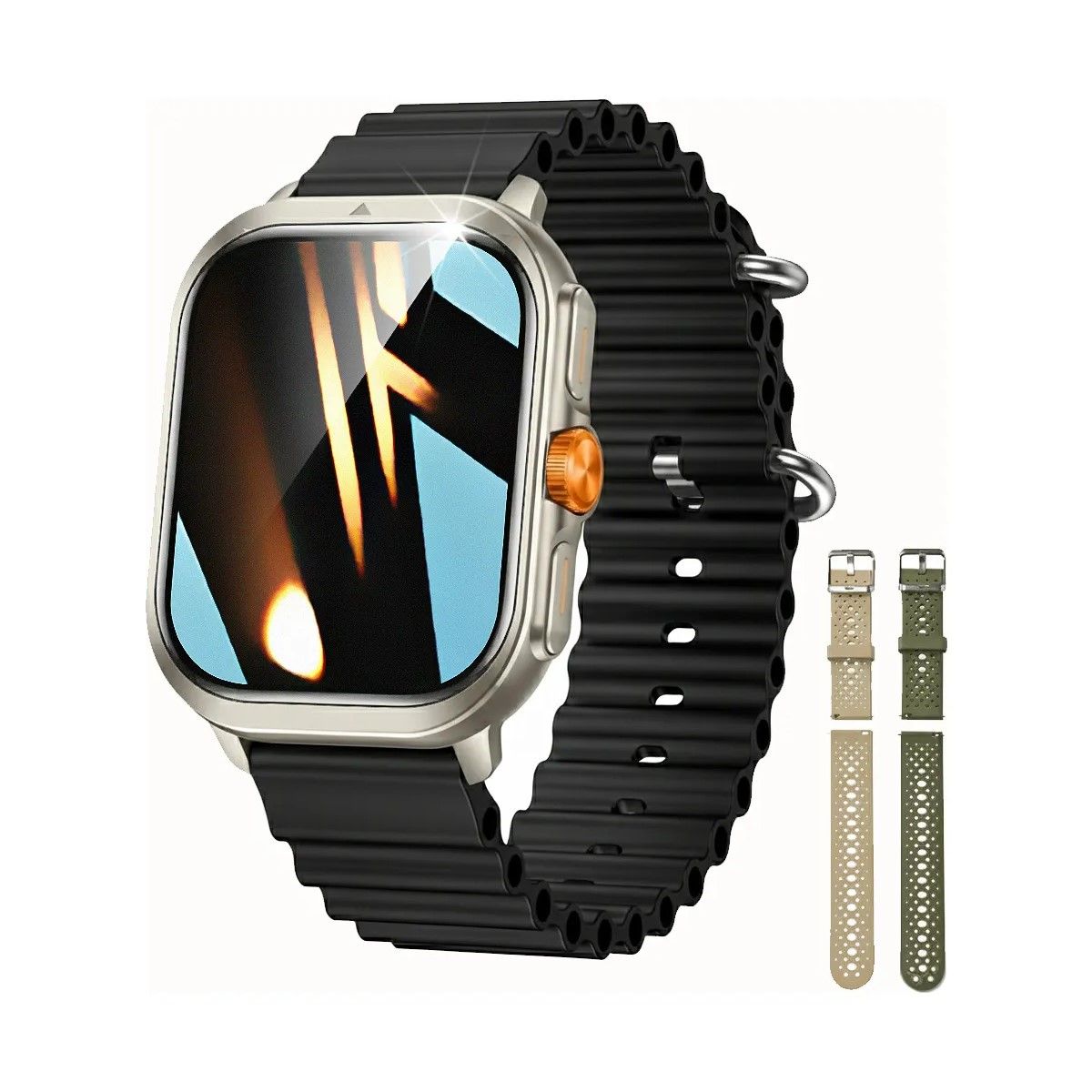 GENERICO - Smartwatch Reloj Inteligente Hombre Mujer  ULTRA 3S Pantalla Correas Extra BELUG
