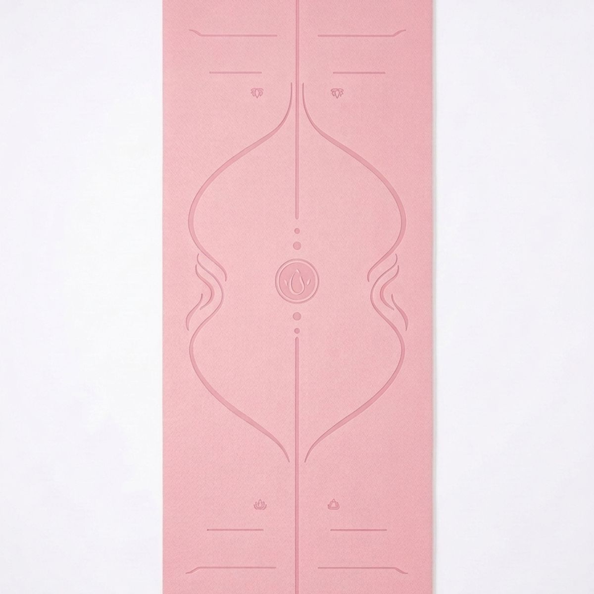 GENERICO - Mat de Yoga Con Marcas De Alineación de 8mm más bolso-Rosado v2