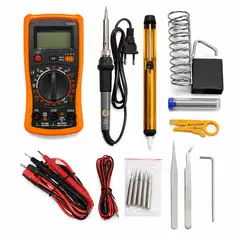 GENERICO - Kit Soldador Con Cautin Tester Lápiz Univex 60w Con Soporte
