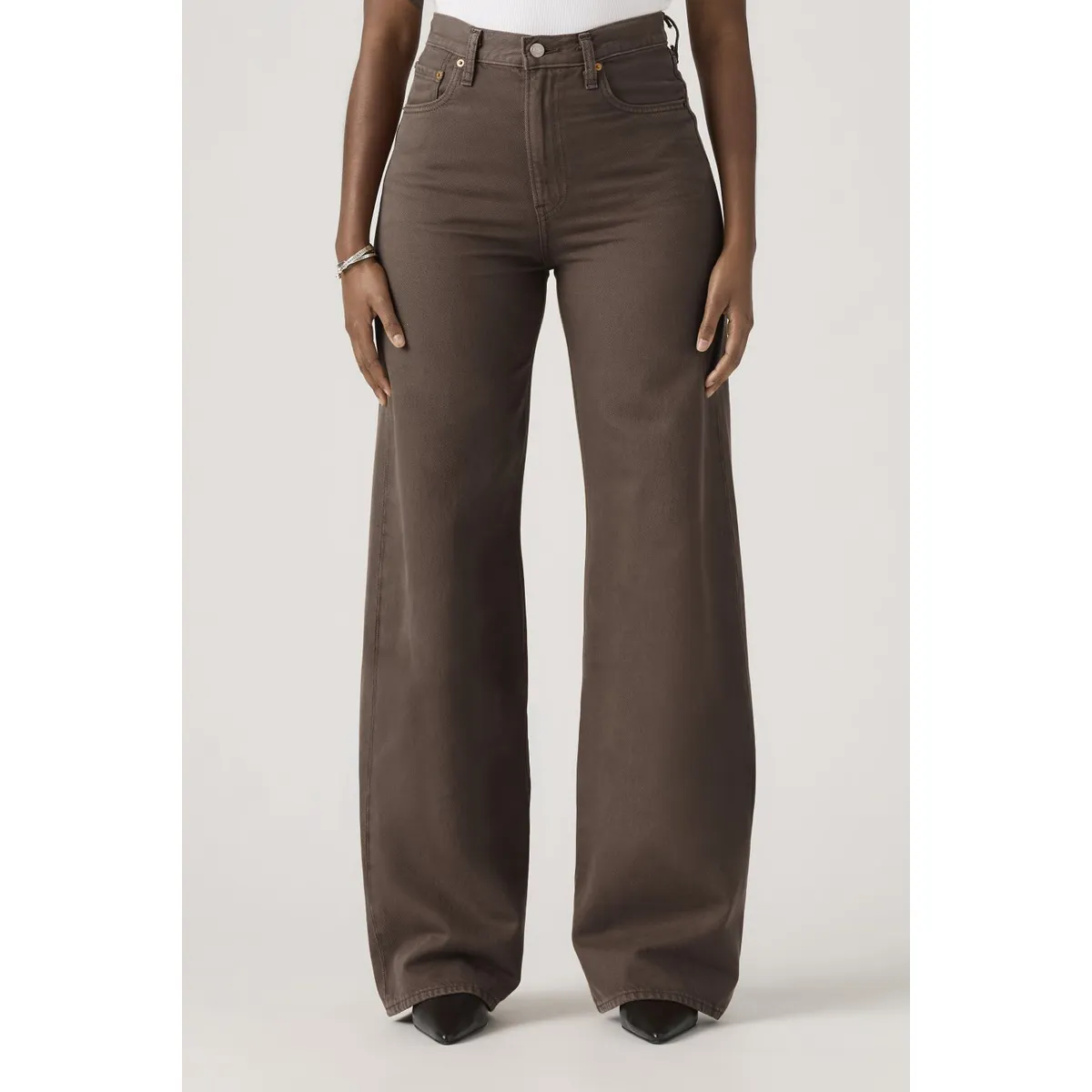 LEVIS - Jeans Mujer Ribcage Wide Leg Café Levis