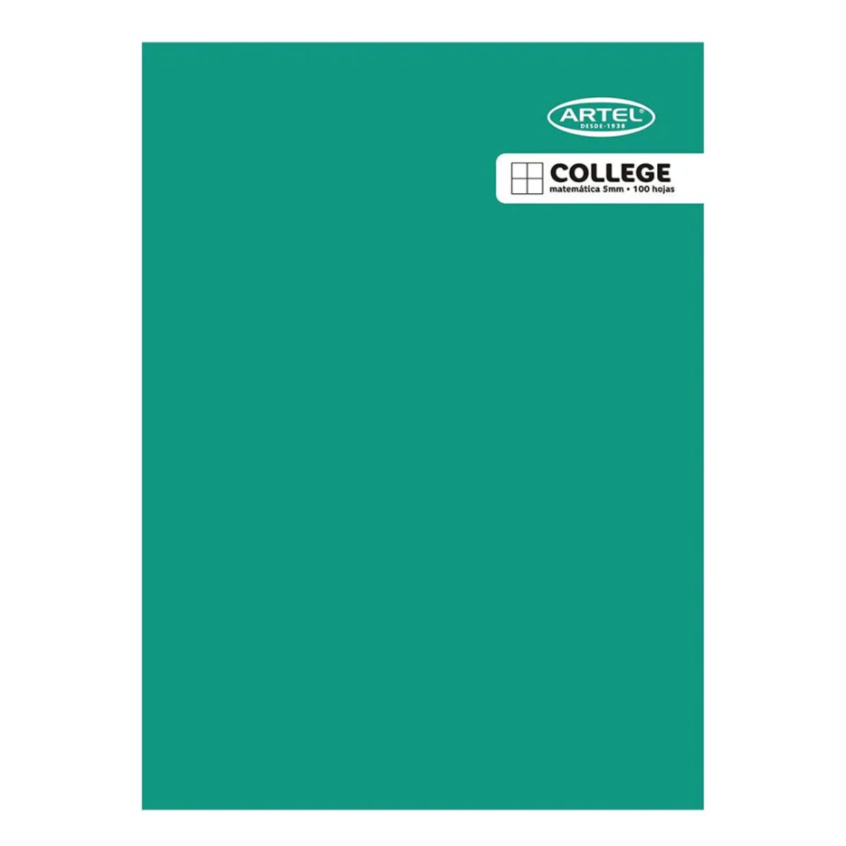 ARTEL - Cuaderno College Matemáticas 5mm 100 hojas ARTEL
