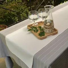 DECO EXPRESS - Mantel Mundaka Rayas Taupe 157x227 cm