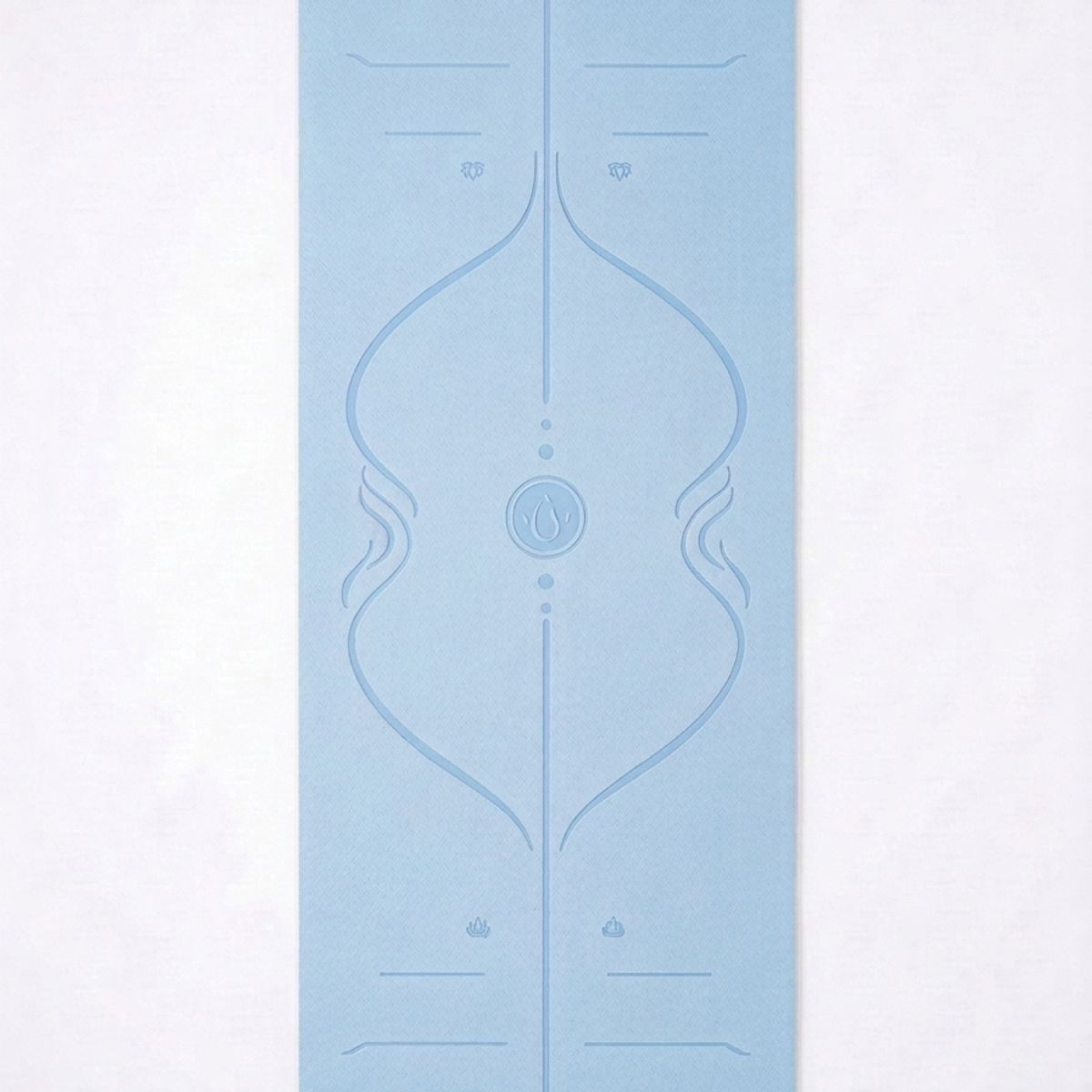 GENERICO - Mat de Yoga Con Marcas De Alineación de 8mm más bolso- Azul claro v2