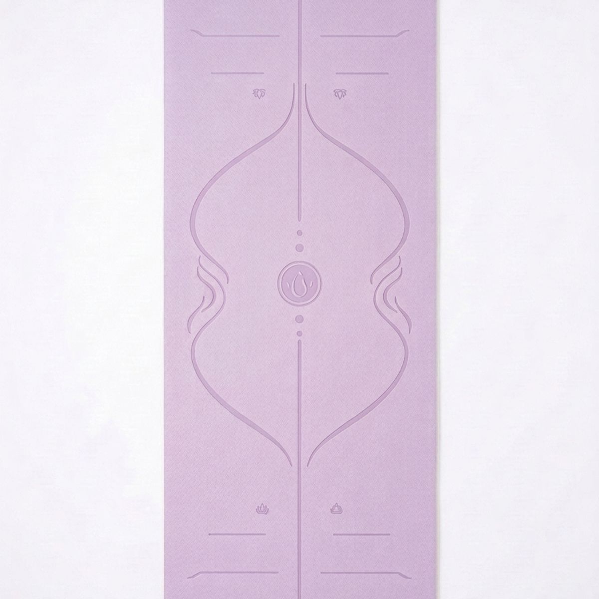 GENERICO - Mat de Yoga Con Marcas De Alineación de 8mm más bolso-Lila v2