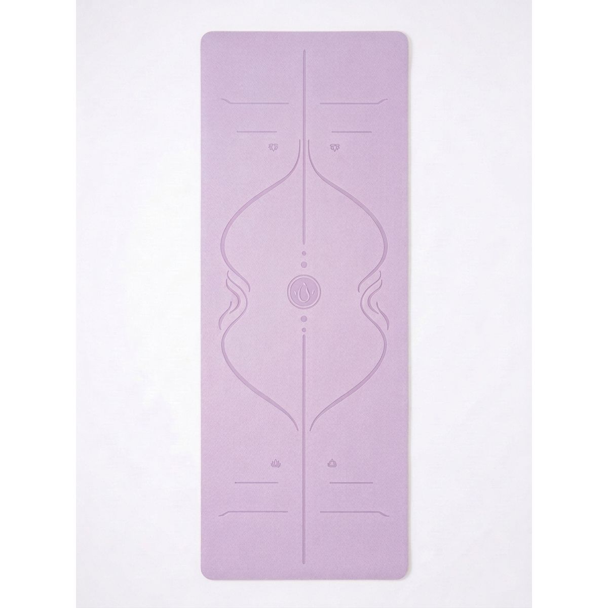 GENERICO - Mat de Yoga Con Marcas De Alineación de 8mm más bolso-Lila v2