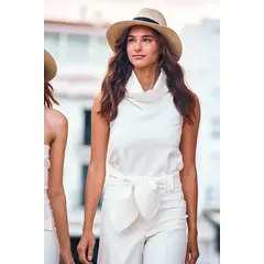 PADOVA - BLUSA NOCHE DE LIRIOS NATURAL