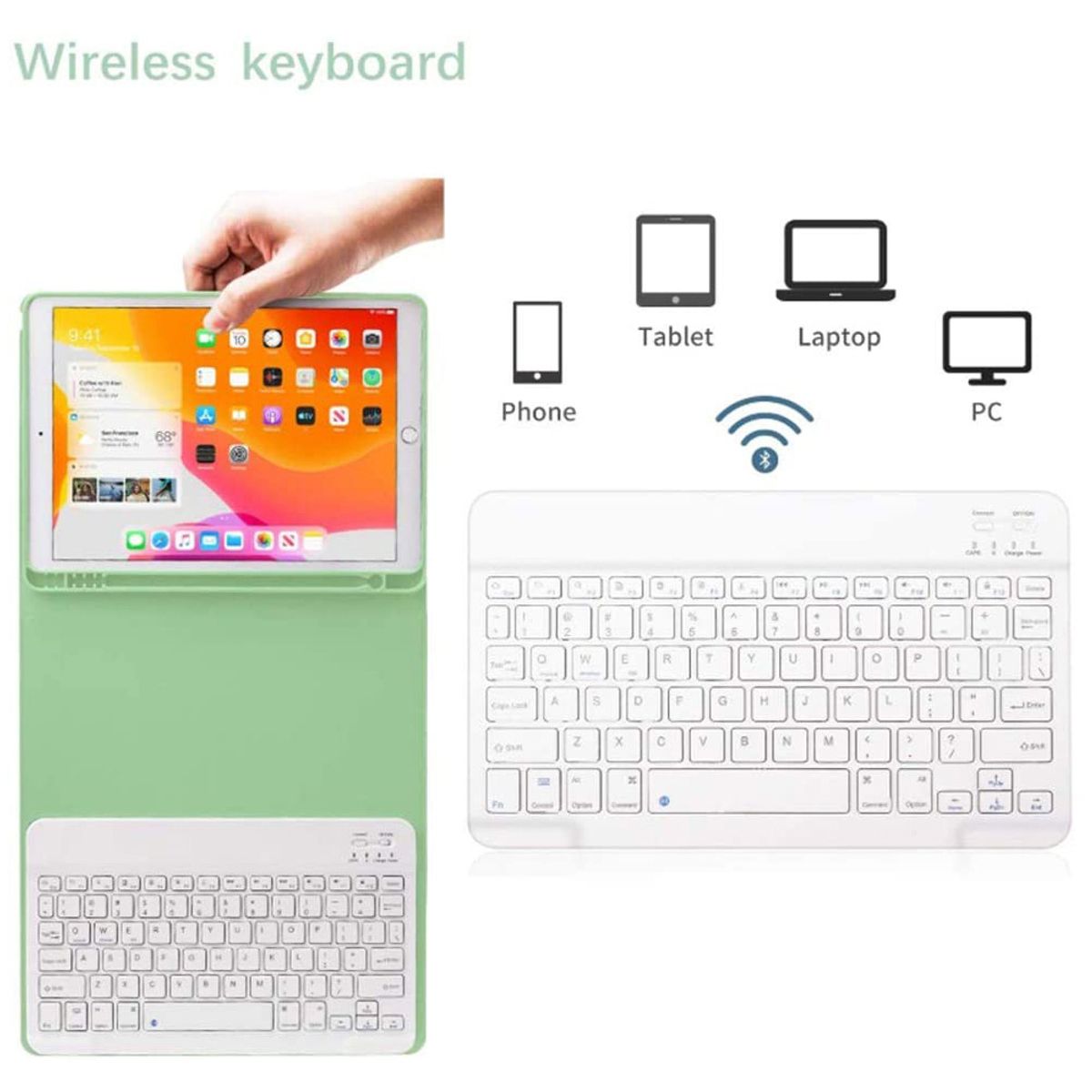 PUREPOWER - Funda Teclado Español (Incluye Ñ) y Raton para Xiaomi Redmi Pad 2 y Pad SE 11 Pulgadas 2025/2023