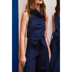 PADOVA - BLUSA NOCHE DE LIRIOS NAVY