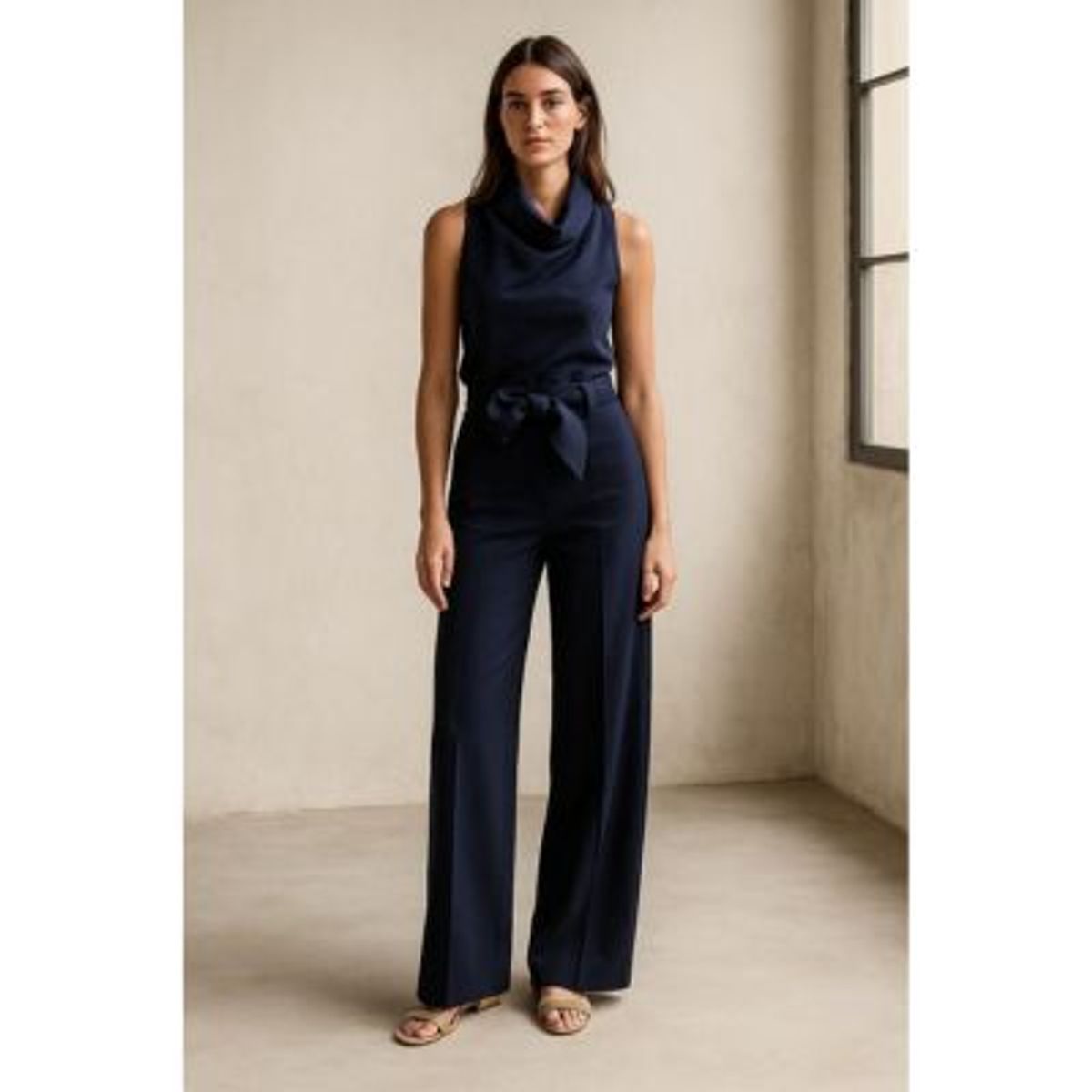 PADOVA - Blusa Noche De Lirios Azul Marino Mujer