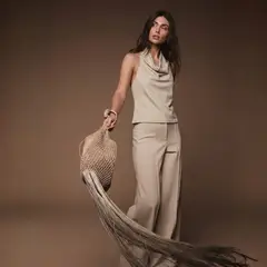 PADOVA - Blusa Noche De Lirios Beige Mujer