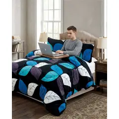 GENERICO - Plumón Térmico 2 Plazas Plush y Chiporro Extra Cálido Invierno