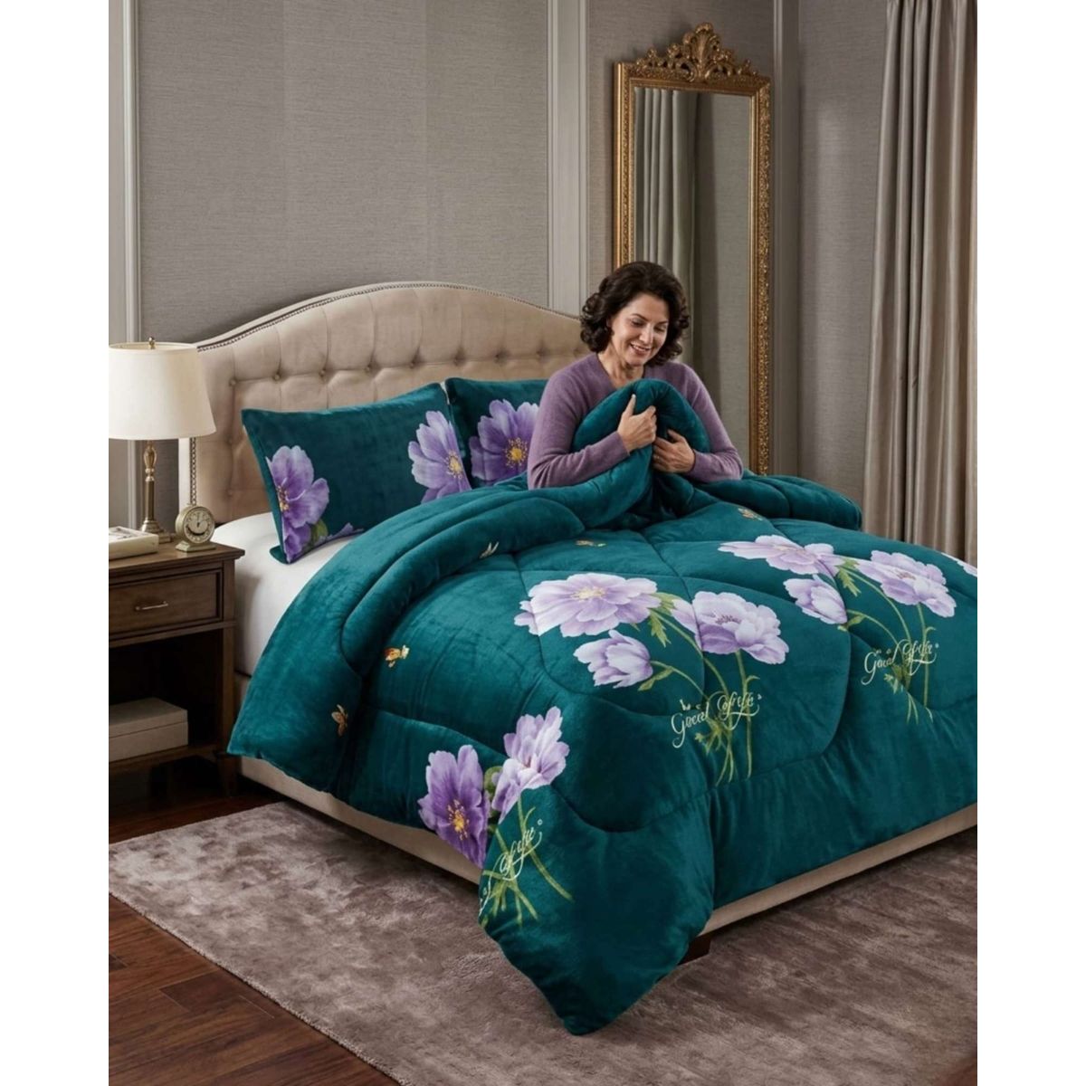 GENERICO - Cubrecama King  Super King Plush con Chiporro Térmico