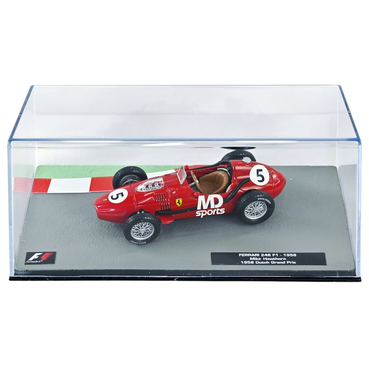 FORMULA 1 - Auto Formula 1 Ferrari 246 F1 1958 #5 Mike Hawthorn Caja Acrilica Altaya 1:43