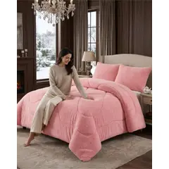 GENERICO - Plumón Térmico 2 Plazas Plush y Chiporro Extra Cálido Invierno