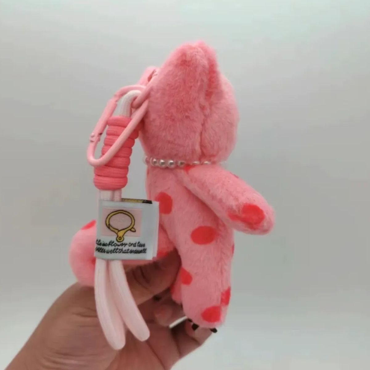 GENERICO - Llavero Colgante Peluche Gato Rosado Kawaii Regalo