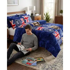 GENERICO - Plumón Térmico 2 Plazas Plush y Chiporro Extra Cálido Invierno