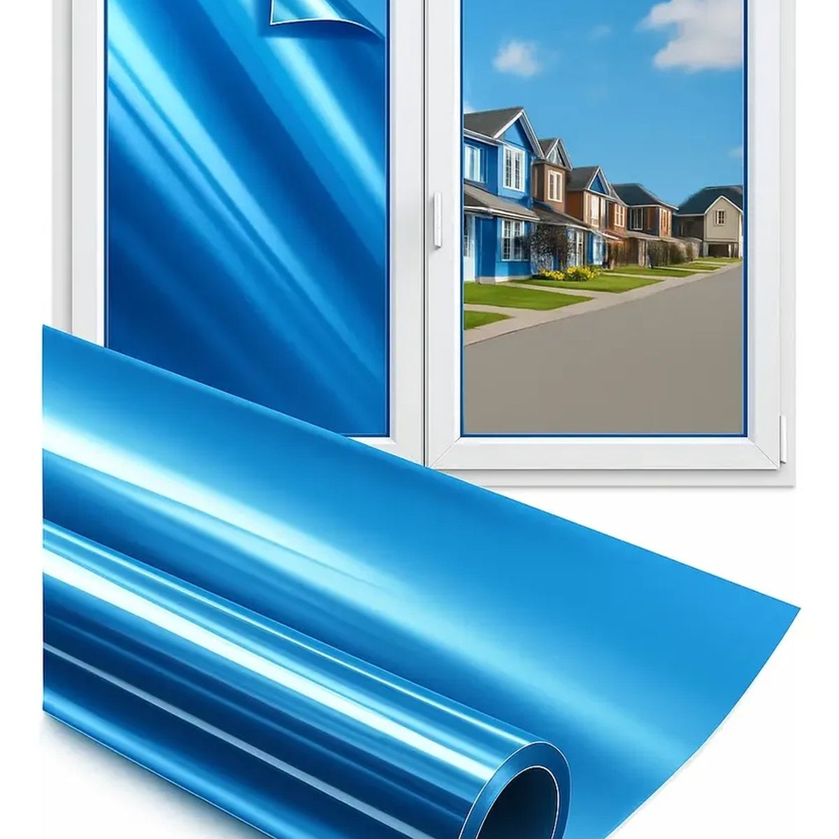 GENERICO - x2 Privacidad Hogar Familiar Vinil Espejo Film Solar Ventanas C