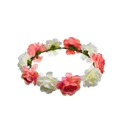 GENERICO - Diadema de encaje con margaritas y flores, bandas suaves para el cabello, corona floral