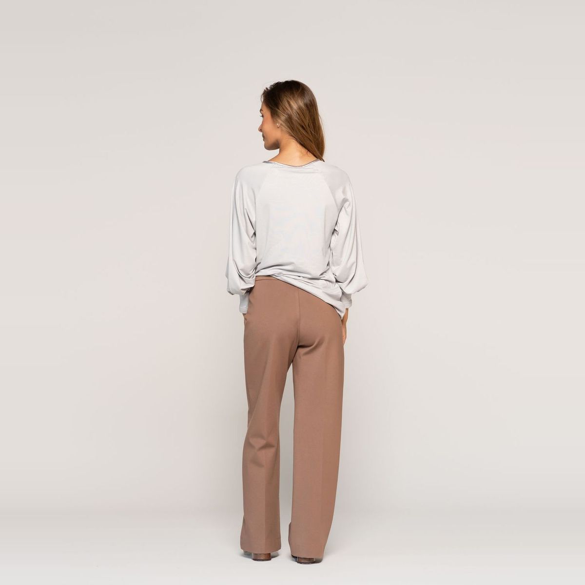 LUDOVICA - Polera Vanessa Perla Ajustada Cuello Redondo Manga Larga Ludovica