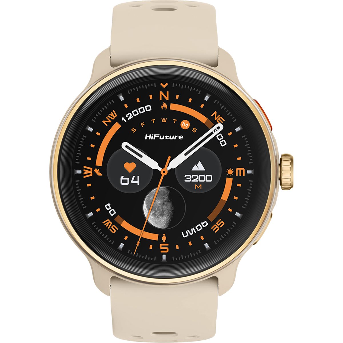 HIFUTURE - Smartwatch HiFuture Vela Blanco con Pantalla 1.43 AMOLED GPS 3ATM