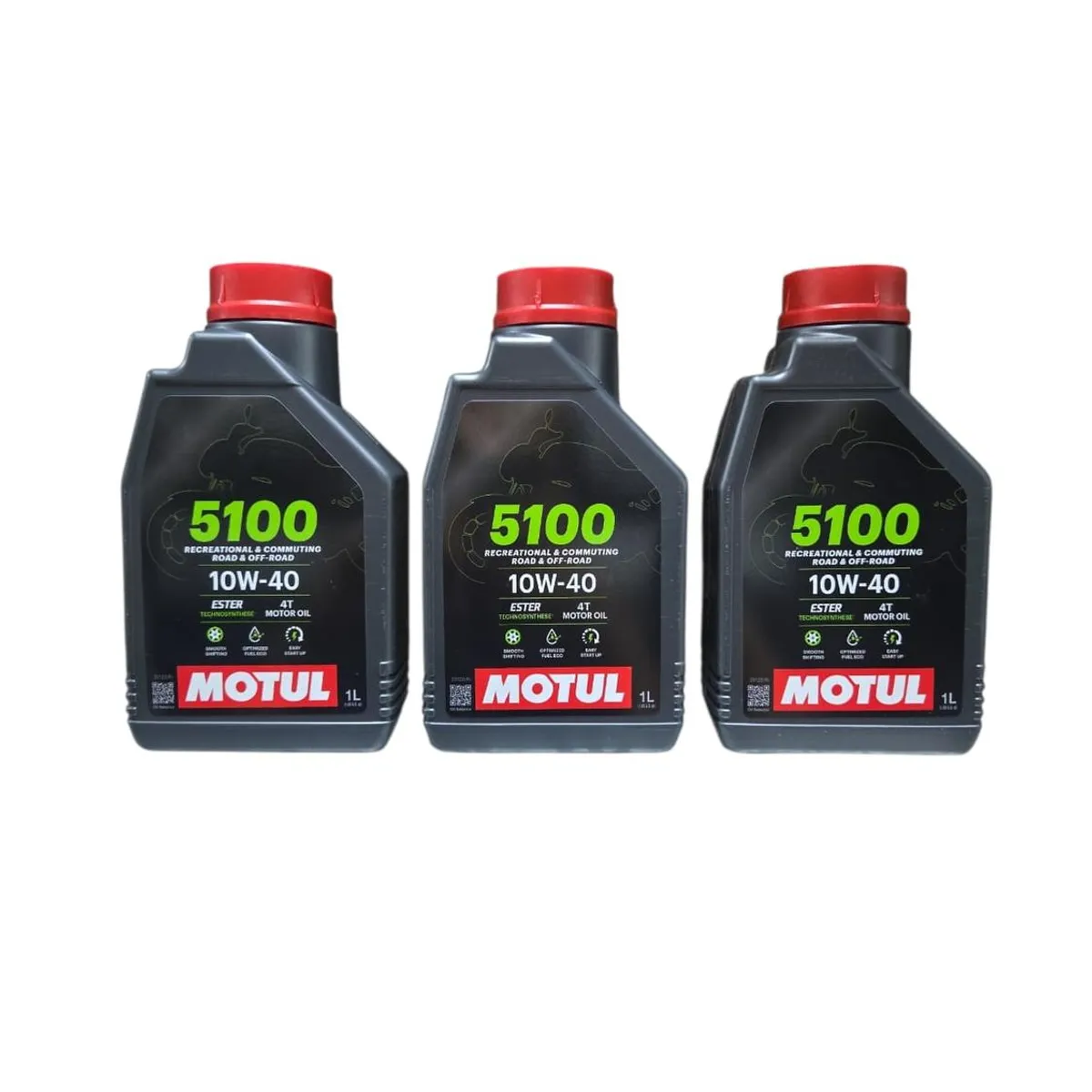 MOTUL - Pack 3L Aceite de Moto 10w 40 Semi-sintetico Motul 4T