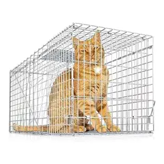 GENERICO - Jaula Trampa Para Captura Gatos 36x34x94cm BELUG