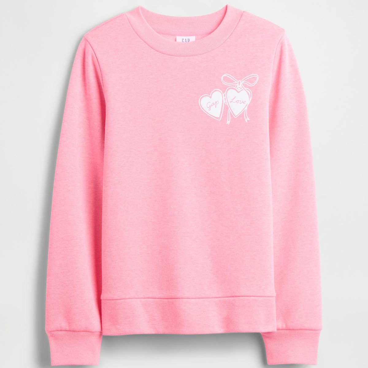 GAP - Polerón Niña Logo Sin Gorro Rosado Gap