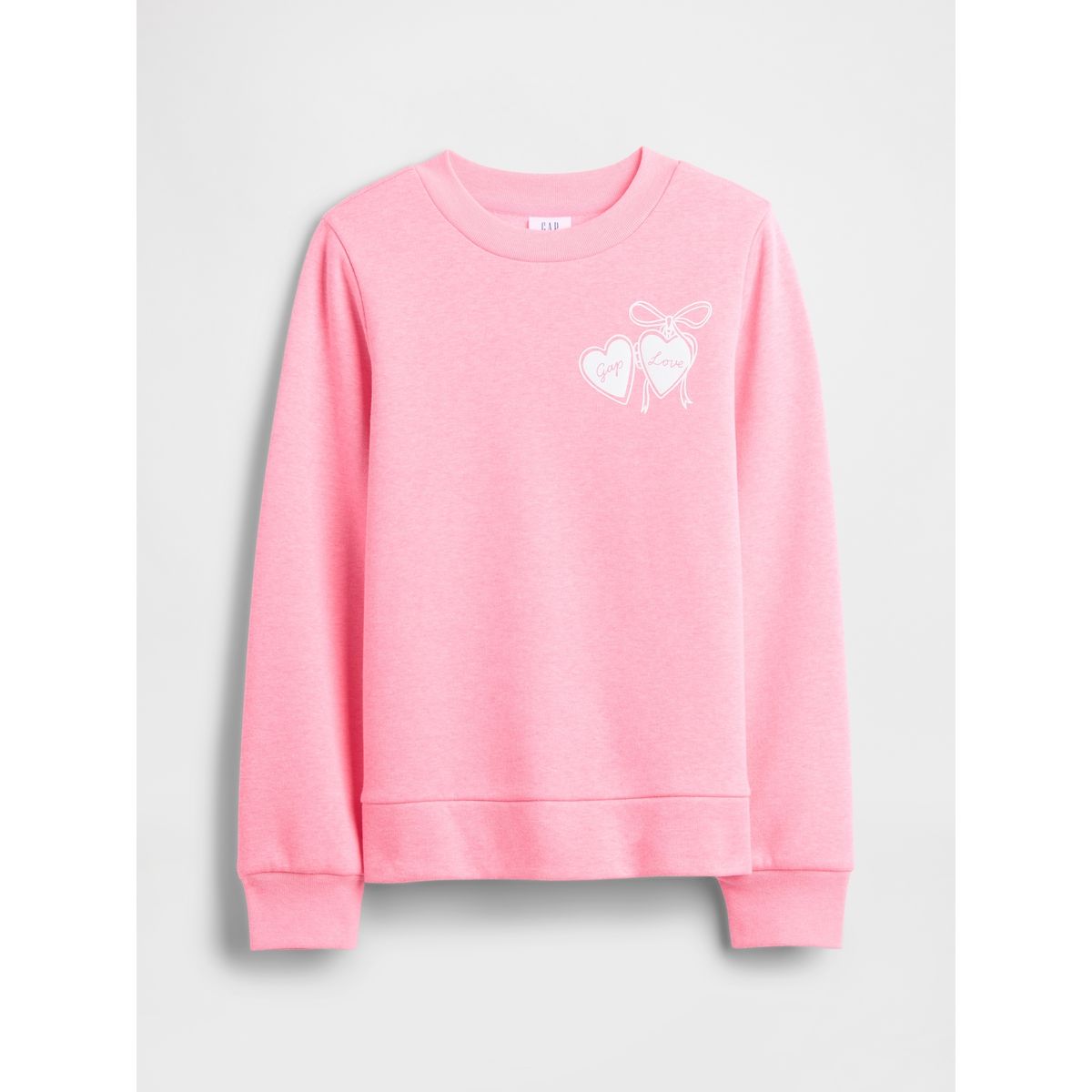 GAP - Polerón Niña Logo Sin Gorro Rosado Gap
