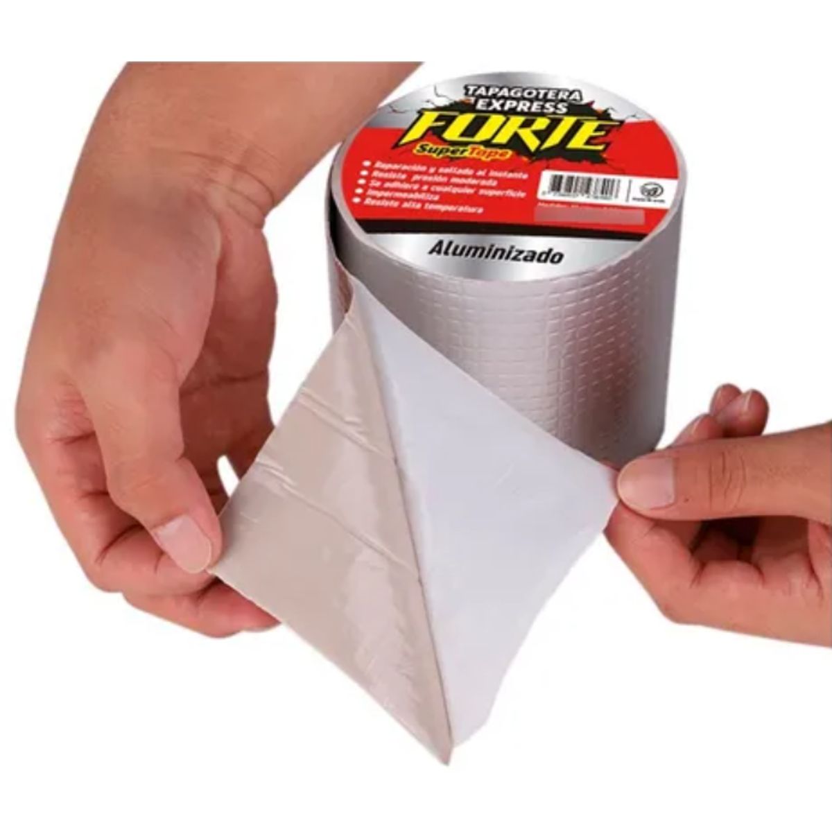 FORTE - Cinta Hojalatera Tapagoteras Aluminizado 5 metros Forte