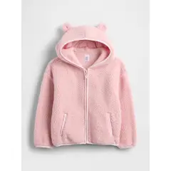 GAP - Polerón Toddler Niña Con Gorro Con Cierre Cozy Rosado
