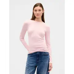 GAP - Polera Mujer Manga Larga Rosado