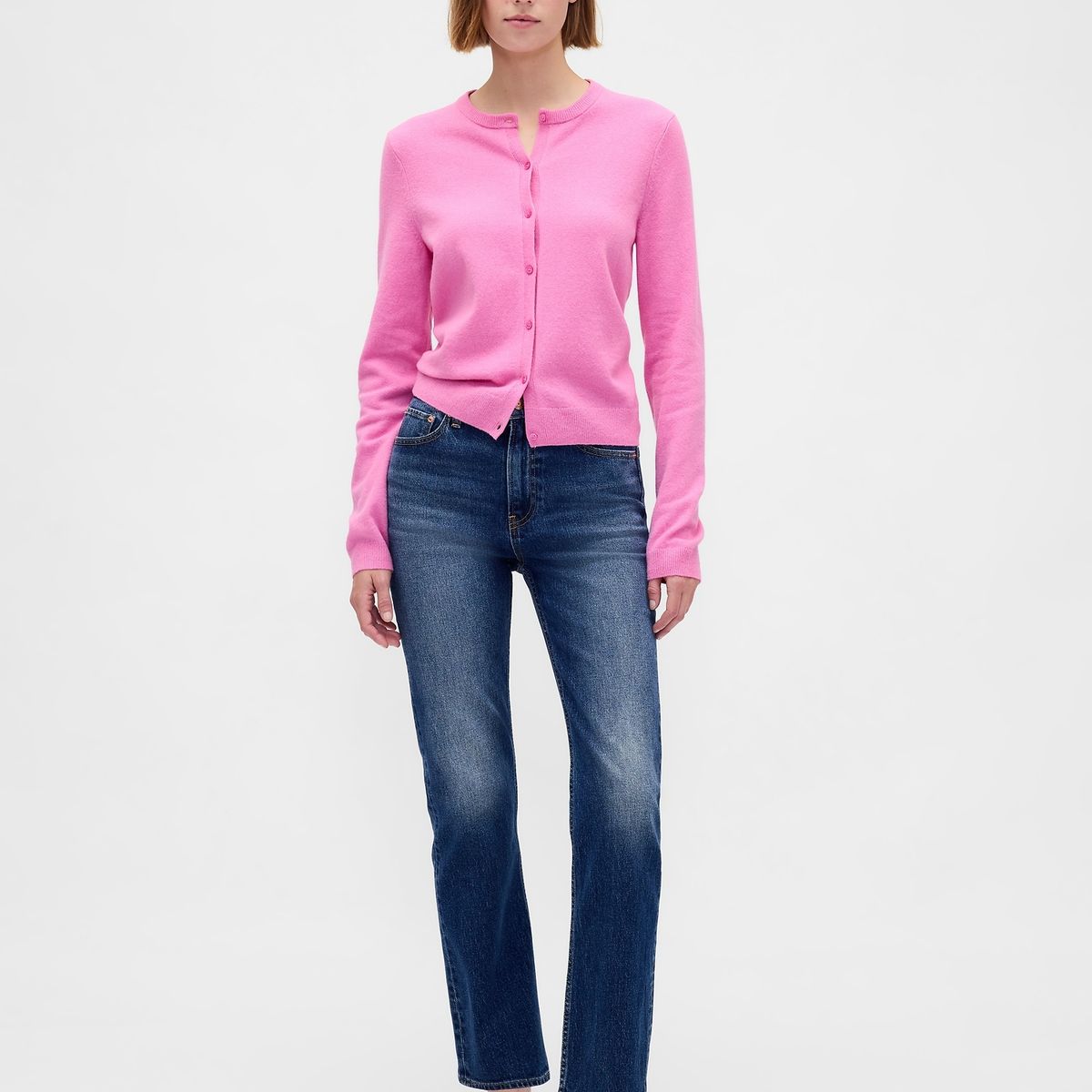 GAP - Chaleco Mujer Cashsoft Rosado Gap
