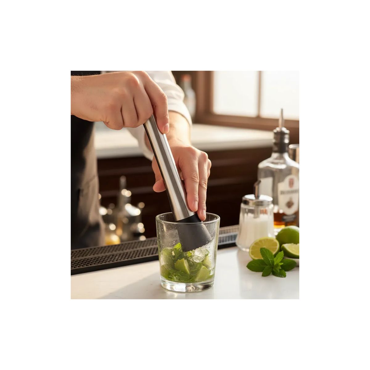 GENERICO - Macerador Mudler Cocteleria Acero Inoxidable 25cm Mojito Bar