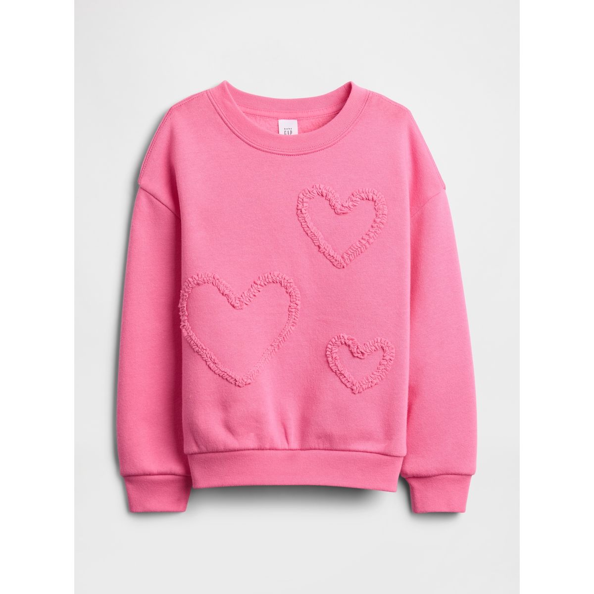 GAP - Polerón Toddler Niña Logo Crew Rosado Gap