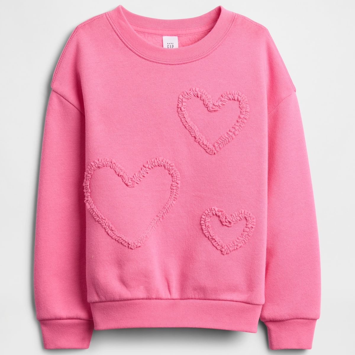 GAP - Polerón Toddler Niña Logo Crew Rosado Gap