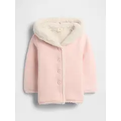 GAP - Chaleco Bebe Niña Cardigan Rosado