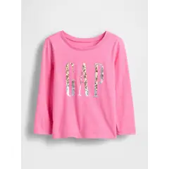 GAP - Polera Toddler Niña Manga Larga Logo Rosado
