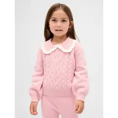GAP - Sweater Toddler Niña Crew Rosado