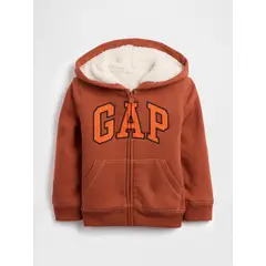 GAP - Polerón Toddler Niño Con Gorro Con Cierre Cozy Naranjo Naranjo