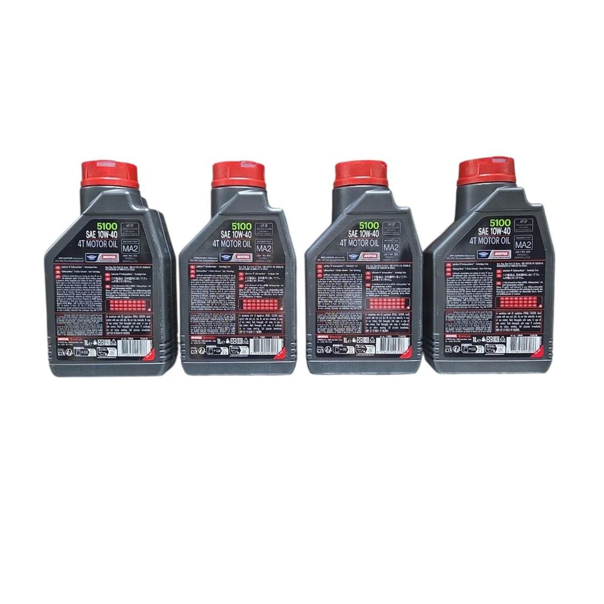MOTUL - Pack 4L Aceite Moto 10w 40 Semi-sintetico Motul 4T 1L