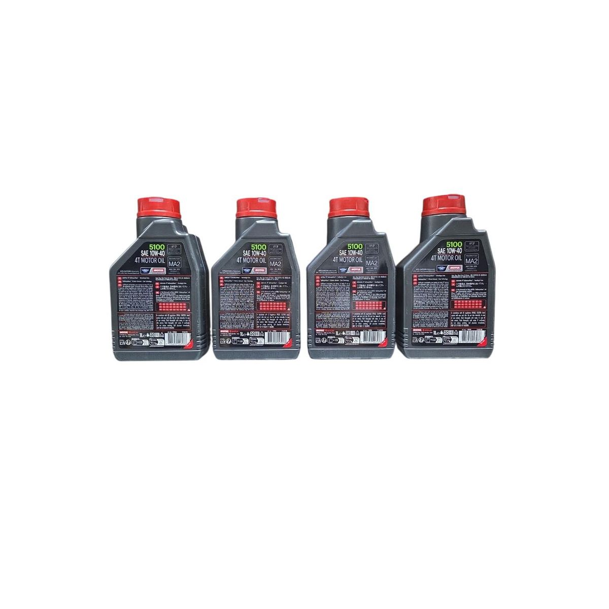 MOTUL - Pack 4L Aceite Moto 10w 40 Semi-sintetico Motul 4T 1L