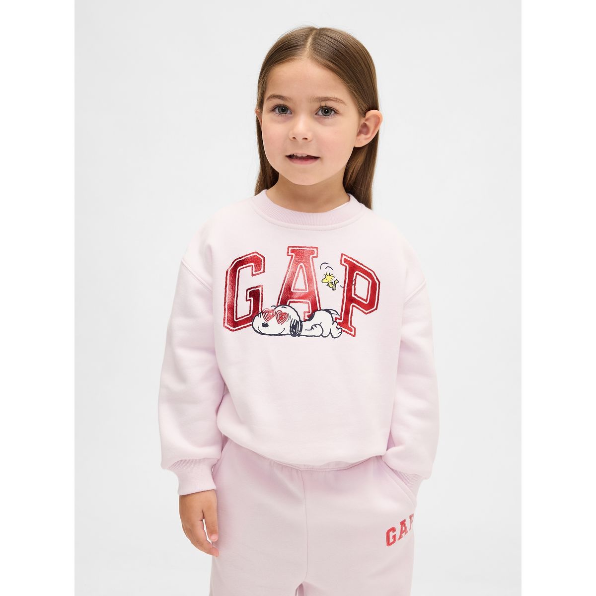 GAP - Polerón Toddler Niña Sin Gorro Rosado Gap
