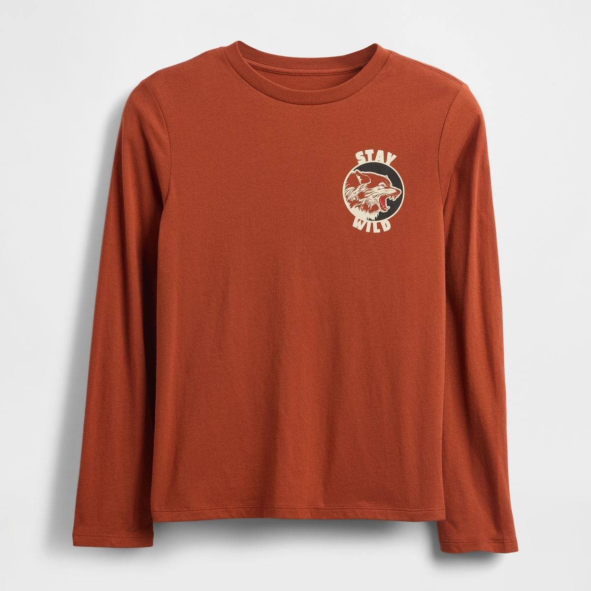 GAP - Polera Niño Gap Manga Larga Graficas Naranjo Naranjo