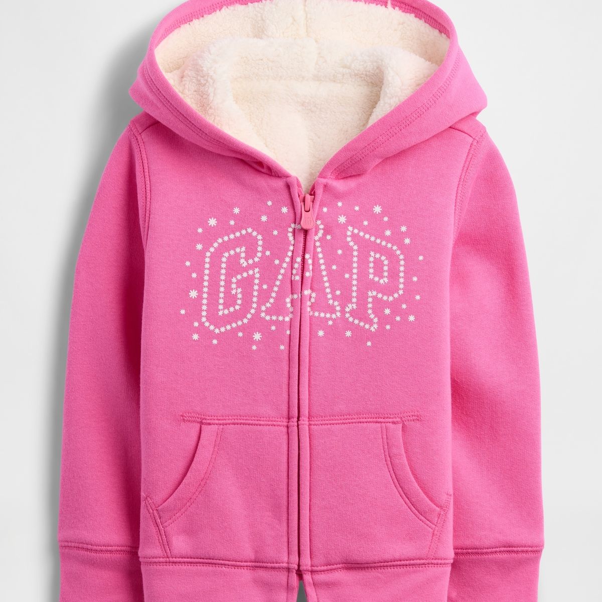 GAP - Polerón Toddler Niña Gap Con Gorro Con Cierre Cozy Rosado